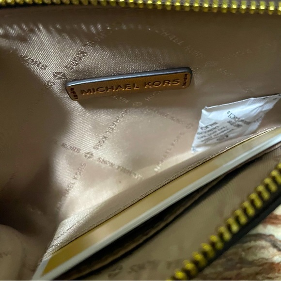 Michael Kors Wristlet Wallet Brown “MK” Monogram Logo - Picture 4 of 5